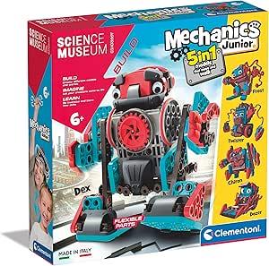 Bekijk leuke cadeautip : Clementoni 61360 Mechanics Junior-Moving Robots-bouwset
